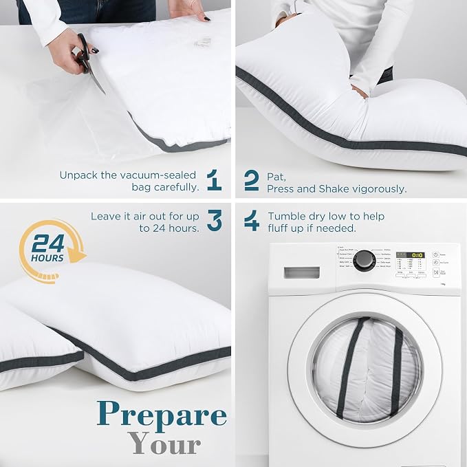 viewstar Bed Pillows Queen Sizes Set of 2, Hotel Quality Cooling Down - Image 7