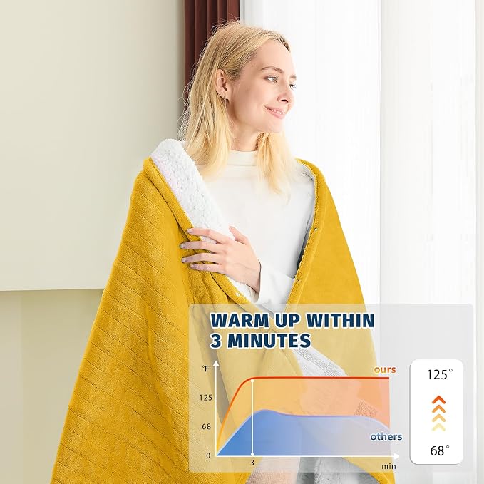 BOMOVA Heated Electric Blanket Twin - Image 3