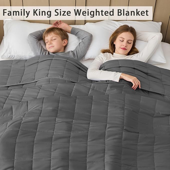 Weighted Blanket for Adults 20lbs, King Size Cooling Heavy Throw Blanket for - Image 3
