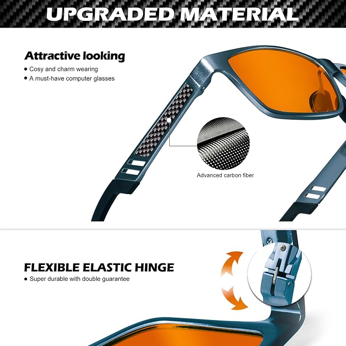 ANYLUV Blue Light Blocking Glasses Men Computer Gaming Glasses Lightweight - Image 3
