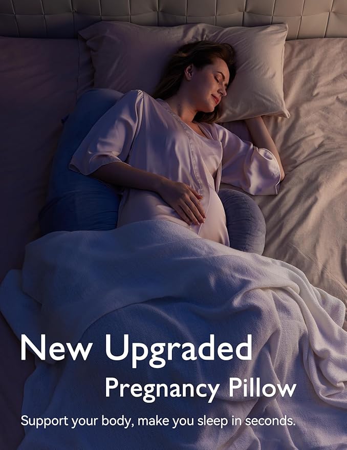 Momcozy Pregnancy Pillow, Original F Shaped Maternity Pillow - Image 2