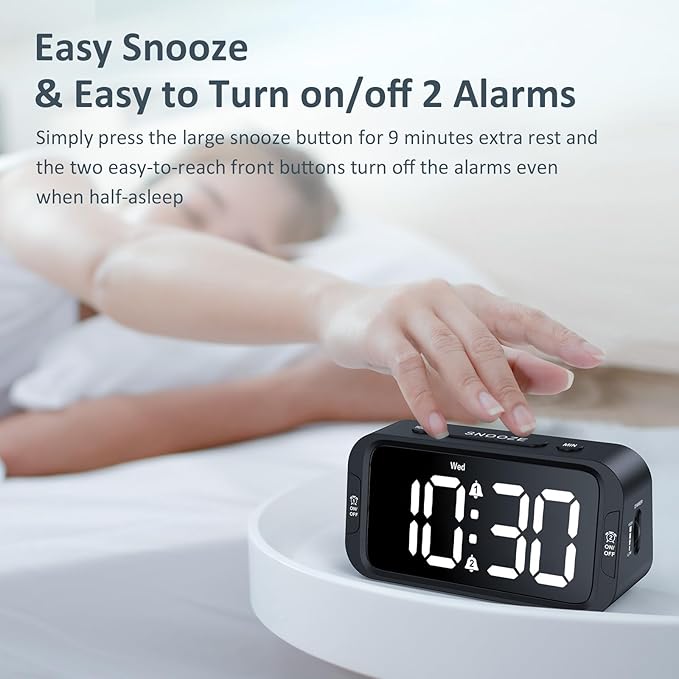 Odokee Digital Dual Alarm Clock - Image 6