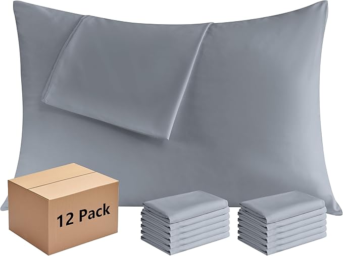 Pillowcases Queen 12 Pack, 20x30 Pillow Cases by Culve