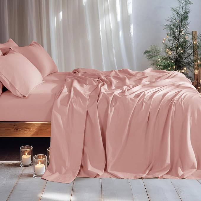LBRO2M 100% Pure Linen Sheet Set Deep Pocket Up to 16" Bed Sheets Sets - Image 8
