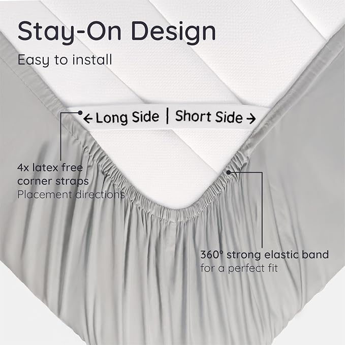 Bambaw 100% Viscose Derived from Bamboo Fitted Sheet King Size, Cooling Fitted - Image 5