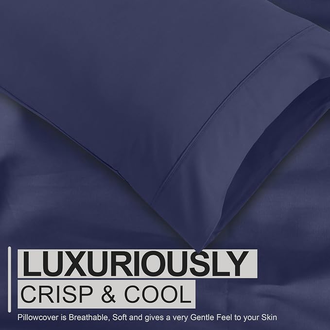 RUVANTI 100% Cotton Sheets – Split King Size Percale Bedding, Cooling & - Image 7