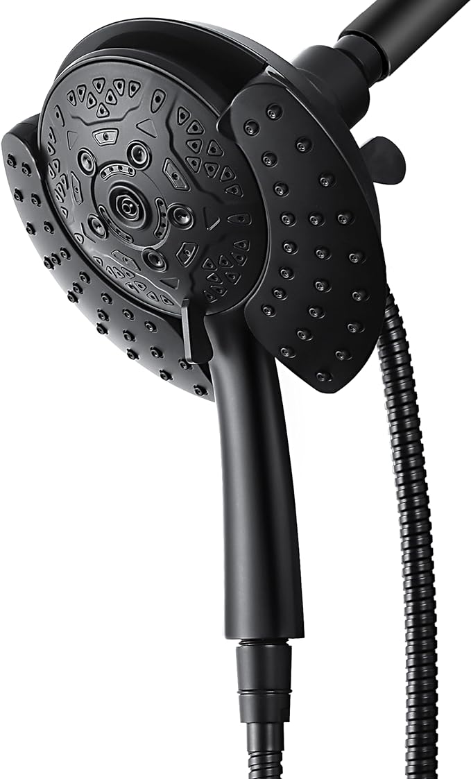 Shower Head with Handheld High Pressure: 2-IN-1 Shower Head with 7.2" Rainfall by INAVAMZ