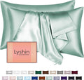 Silk Pillow Cases 2 Pack Queen Size by LYSHINSILKPILLOWCASES