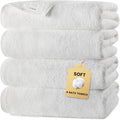 SEMAXE 4 Piece White Bath Towel Set by SEMAXE
