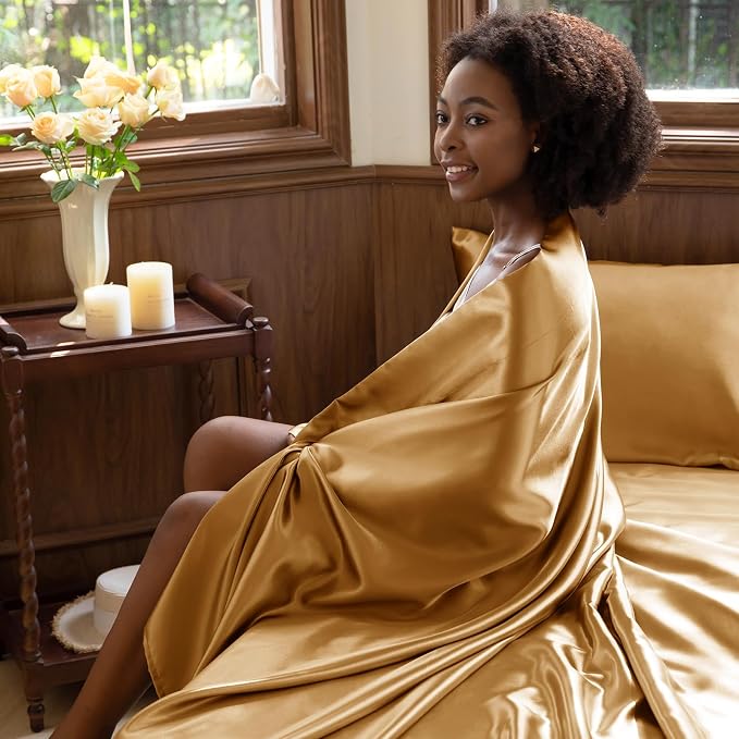 CozyLux Satin Sheets Full Size Sheets - Image 8