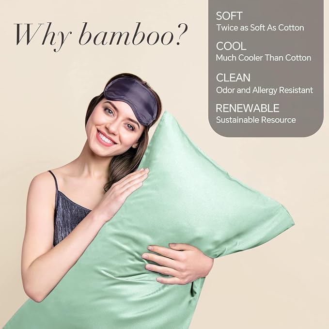 BEDELITE King Size Pillow Cases Set of 2, Rayon Derived from Bamboo, Cooling - Image 2