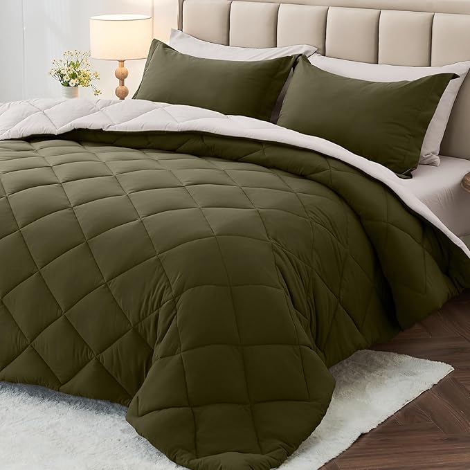 MUXHOMO 7 Pieces California King Comforter Set, Reversible Bed in a Bag Cal by MUXHOMO