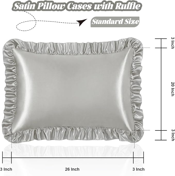 Homiest Ruffle Satin Pillowcase - Image 3