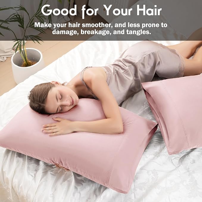 Pillowcases King Size 2 Pack, Cooling Viscose from Bamboo Pillow Cases - Image 5
