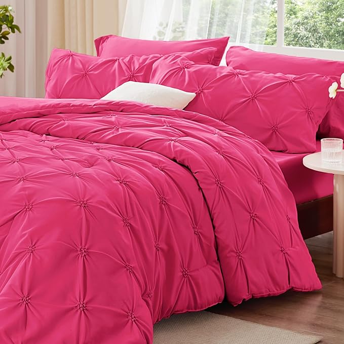 BEDELITE Hot Pink King Size Comforter Set - Image 2