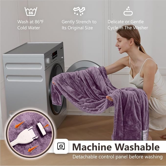 Wapaneus Heated Blanket Electric Full Size 72"x84" - Image 5