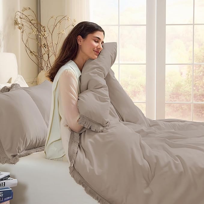 Andency California King Comforter Set Khaki - Image 5