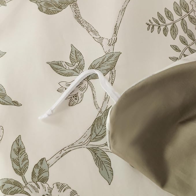 OAITE Duvet Cover Set Queen Size Floral Pattern 600 Thread Count Ultra Soft - Image 7