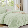 Sasttie California King Comforter Set, 7-Piece Bed in a Bag, Pintuck Bedding by SASTTIE