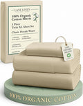LANE LINEN Twin XL Sheets Set, 100% Mercerized Organic Cotton Twin XL Bed by LaneLinen