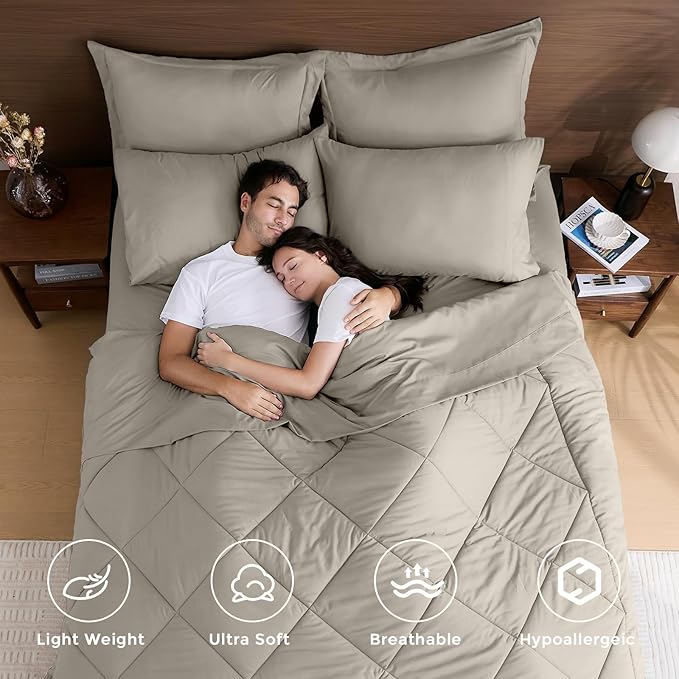 HEVUMYI Linen Twin Comforter Set - Image 3