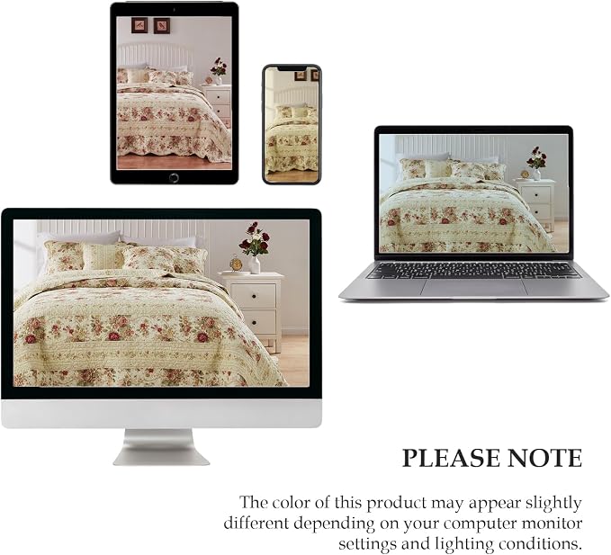 Greenland Home Antique Rose 100% Cotton Heirloom-Quality Quilt Set, 2-Piece - Image 10