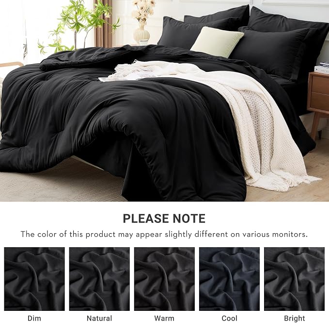 MUXHOMO 7 Pieces California King Comforter Set, Soft Bed in a Bag Cal King Size - Image 7
