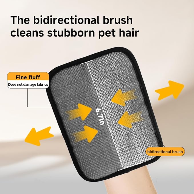 NVNAN 2-in-1 Pet Grooming Glove & Fabric Hair Remover - Image 4