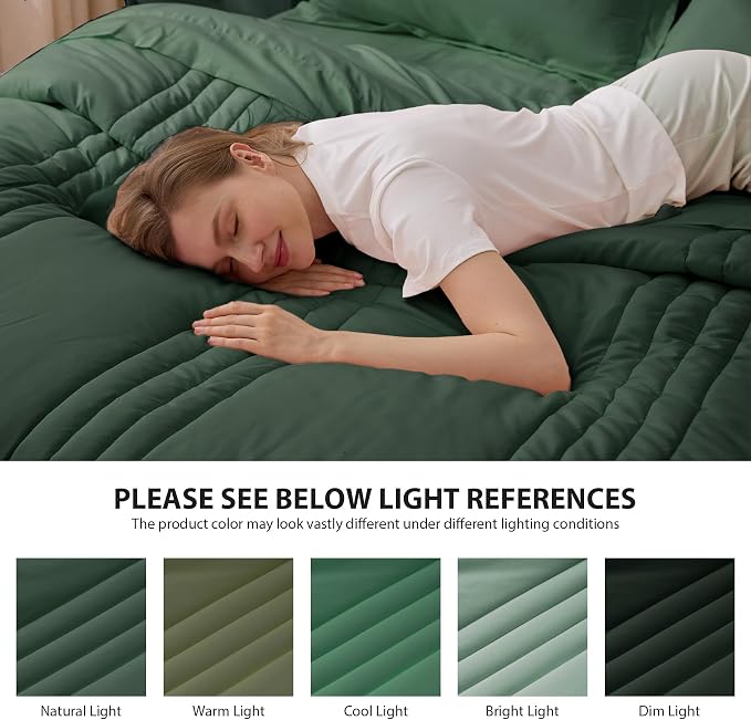 Twin XL Comforter Set Emerald Green - Image 7