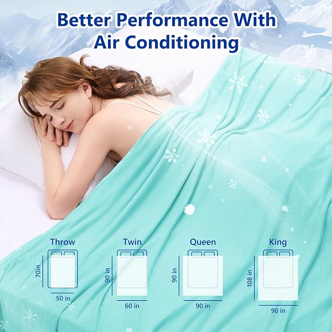 Topcee Cooling Blanket for Night Sweats Absorbs Heat to Keep Adults, Children - Image 7