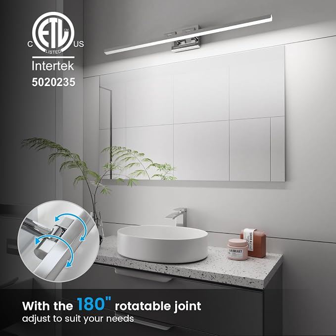 VOLISUN Modern Bathroom Vanity Light 39.4 inch, 24W Dimmable 5CCT Led Bathroom - Image 2