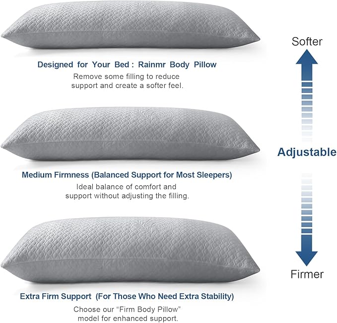 Rainmr Extra Long Body Pillow Cubies Memory Foam 150x50cm – Anime Body Pillow - Image 4
