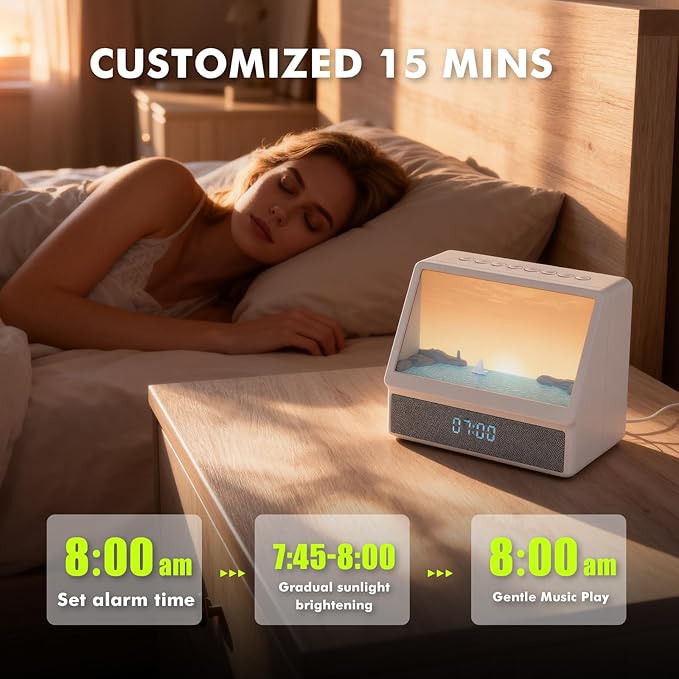 Flymiro Sunrise Alarm Clock, Wake Up Light - Image 3