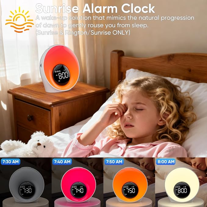AFEXOA Wake Up Light Sunrise Alarm Clock - Image 7