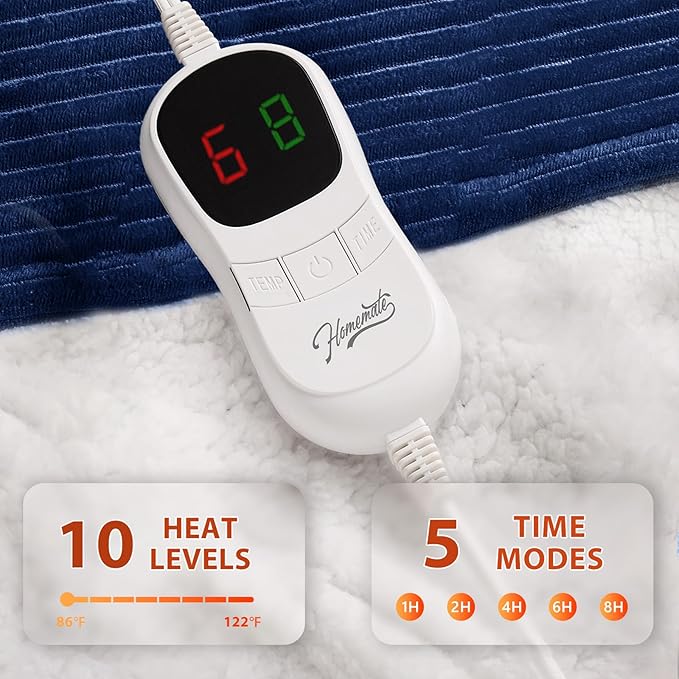 Homemate Electric Heated Blanket Full Size - Image 3