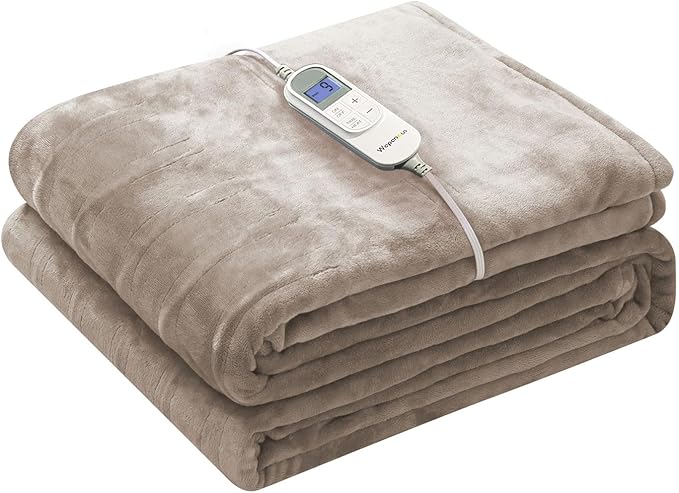 Wapaneus Electric Blanket 62”x84” Flannel Heated Blanket Twin Size by Wapaneus