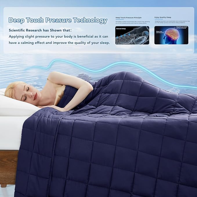 Topcee Weighted Blanket for Adults Queen Size Soft Cooling Heavy Blanket - Image 3
