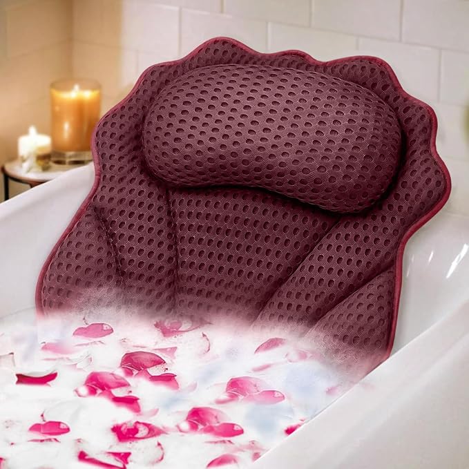Bath Pillow RUVINCE Ergonomic Luxury Bathtub Pillow by RUVINCE