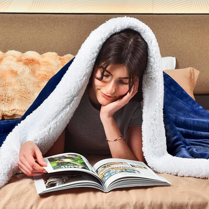 KAWAHOME Sherpa Fleece Twin Size Blanket - Image 3