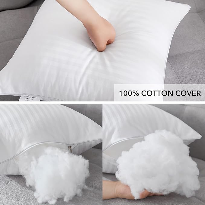 Oubonun 12 x 20 Throw Pillow Inserts, Firm and Fluffy Decorative Square Pillows - Image 6