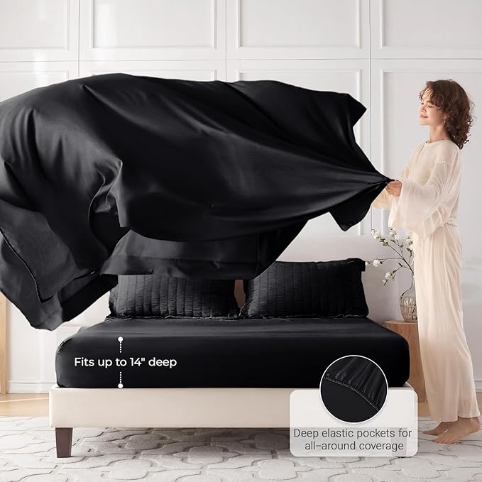 MUXHOMO 5 Pieces Twin XL Comforter Set, Seersucker Bed in a Bag Twin XL Size - Image 3