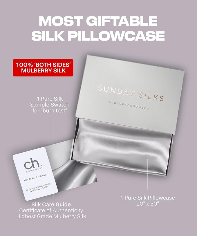 SUNDAYSILKS™ Premium Silk Pillow Cases | 100% Mulberry Silk Pillowcase - Image 6