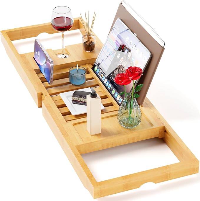 Yirilan Bathtub Trays for Tub, Bath Tray, Foldable Bathtub Caddy, Bathtub Caddy by Yirilan