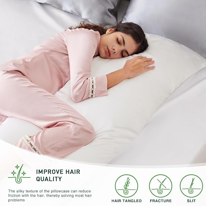 Love's cabin Satin Body Pillowcase 20x54, Cooling Pillow Cover - Image 2