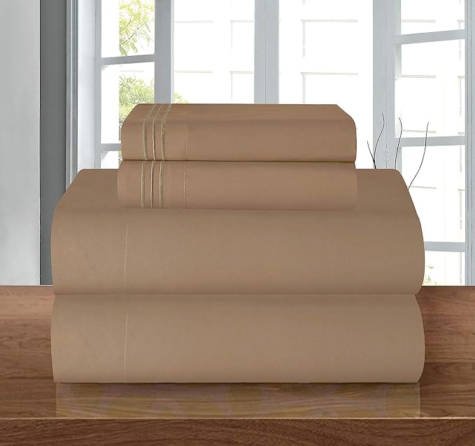 Elegant Comfort Luxury 1500 Premium Hotel Quality Microfiber 4-Piece Sheet Set - Image 2