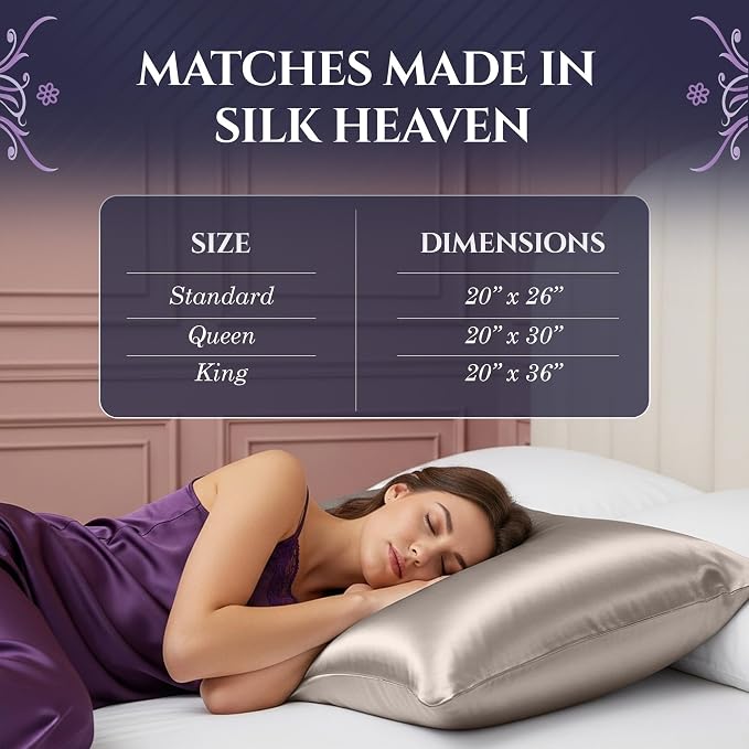 DECOLURE 100% Pure Mulberry Silk Pillow Case Standard Size – High Grade 30 - Image 8