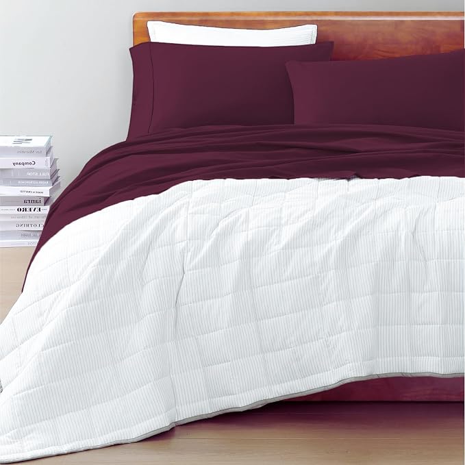 LANE LINEN 100% Organic Cotton Sheets King Size, Machine Washable Fully - Image 9