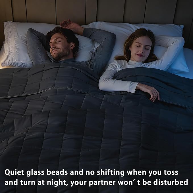 Weighted Blanket for Adults 20lbs, King Size Cooling Heavy Throw Blanket for - Image 2