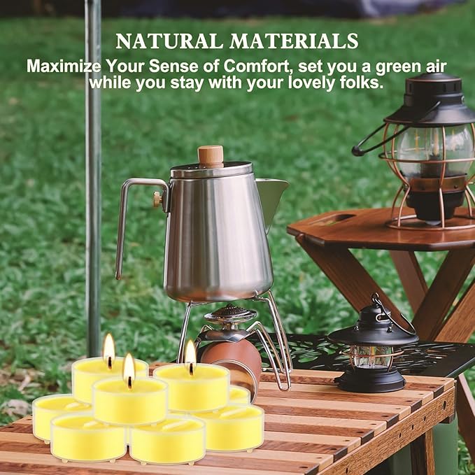 Fclayvts 3.5-Hour 100 Pack Citronella Tealight Candles, Outdoor and Indoor - Image 5