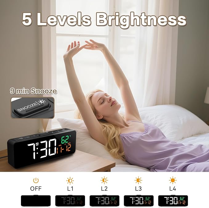 Netzu 3-in-1 Digital Clocks for Living Room - Image 6